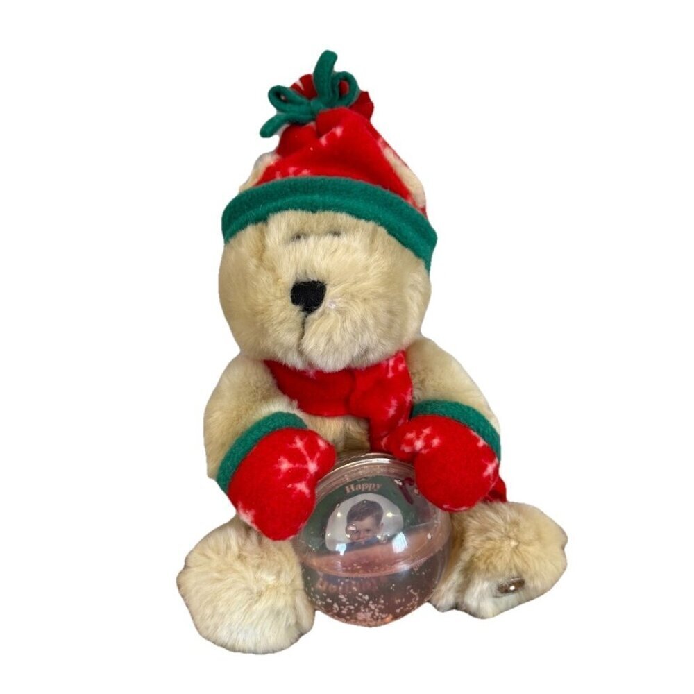 2002 Starbucks Bearista 23rd Edition Snow Globe Holiday Bear 178425 Plush 8"